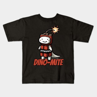 Dinomite Dynamite Dinosaur Dino Humor Kids T-Shirt